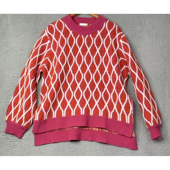 Stine Goya Sweater Womens Size XLarge Long Sleeve Slit on Sides Wool-blend Italy